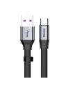 Kup Cablul plat Baseus Simple USB-A/USB-C SuperCharge 5A 40W Quick Charge 3.0 QC 3.0 23cm gri - BSU4119 - {ean13} - Sklep Home Screen