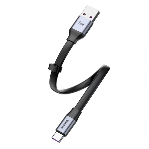 Kup Cablul plat Baseus Simple USB-A/USB-C SuperCharge 5A 40W Quick Charge 3.0 QC 3.0 23cm gri - BSU4119 - {ean13} - Sklep Home Screen