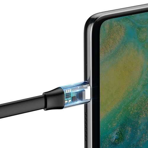 Kup Cablul plat Baseus Simple USB-A/USB-C SuperCharge 5A 40W Quick Charge 3.0 QC 3.0 23cm gri - BSU4119 - {ean13} - Sklep Home Screen