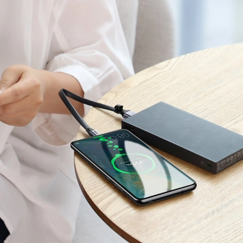 Kup Cablul plat Baseus Simple USB-A/USB-C SuperCharge 5A 40W Quick Charge 3.0 QC 3.0 23cm gri - BSU4119 - {ean13} - Sklep Home Screen