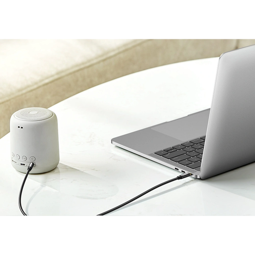 Kabel audio kątowy UGREEN AV112 AUX 2x mini jack 3,5mm 1,5m niebieski