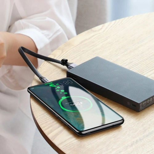 Kup Cablul plat Baseus Simple USB-A/USB-C SuperCharge 5A 40W Quick Charge 3.0 QC 3.0 23cm gri - BSU4119 - {ean13} - Sklep Home Screen