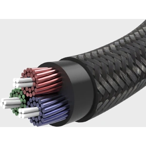 Kabel audio kątowy UGREEN AV112 AUX 2x mini jack 3,5mm 1,5m niebieski