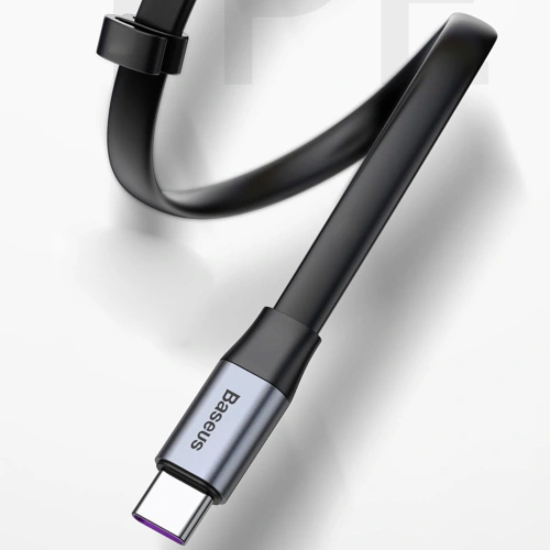 Kup Cablul plat Baseus Simple USB-A/USB-C SuperCharge 5A 40W Quick Charge 3.0 QC 3.0 23cm gri - BSU4119 - {ean13} - Sklep Home Screen