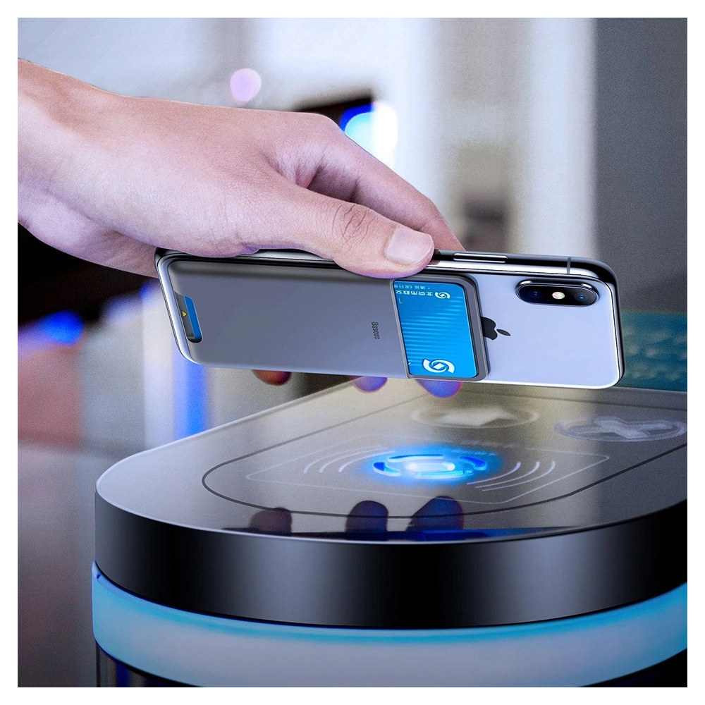 Etui Baseus samoprzylepne na karty dokumenty do telefonu ciemnoszary