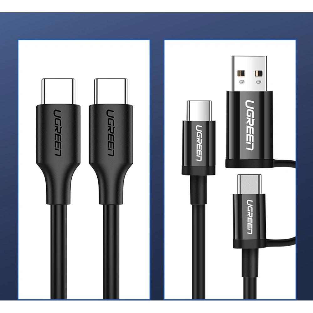 Kabel UGREEN US286 USB-C/USB-C 3A 1,5m czarny