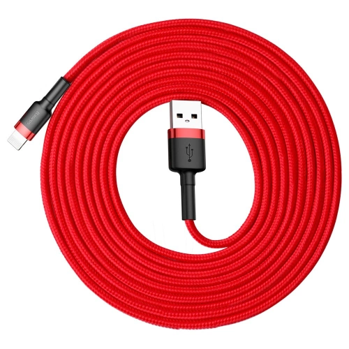Kup Kabel Baseus Cafule USB-A/Lightning QC 3.0 2A 3M červený - BSU4121 - {ean13} - Sklep Home Screen