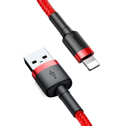 Kup Kabel Baseus Cafule USB-A/Lightning QC 3.0 2A 3M červený - BSU4121 - {ean13} - Sklep Home Screen