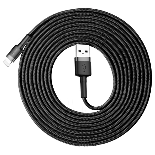 Kup Kábel Baseus Cafule USB-A/Lightning QC 3.0 2A 3M fekete-szürke - BSU4122 - {ean13} - Sklep Home Screen