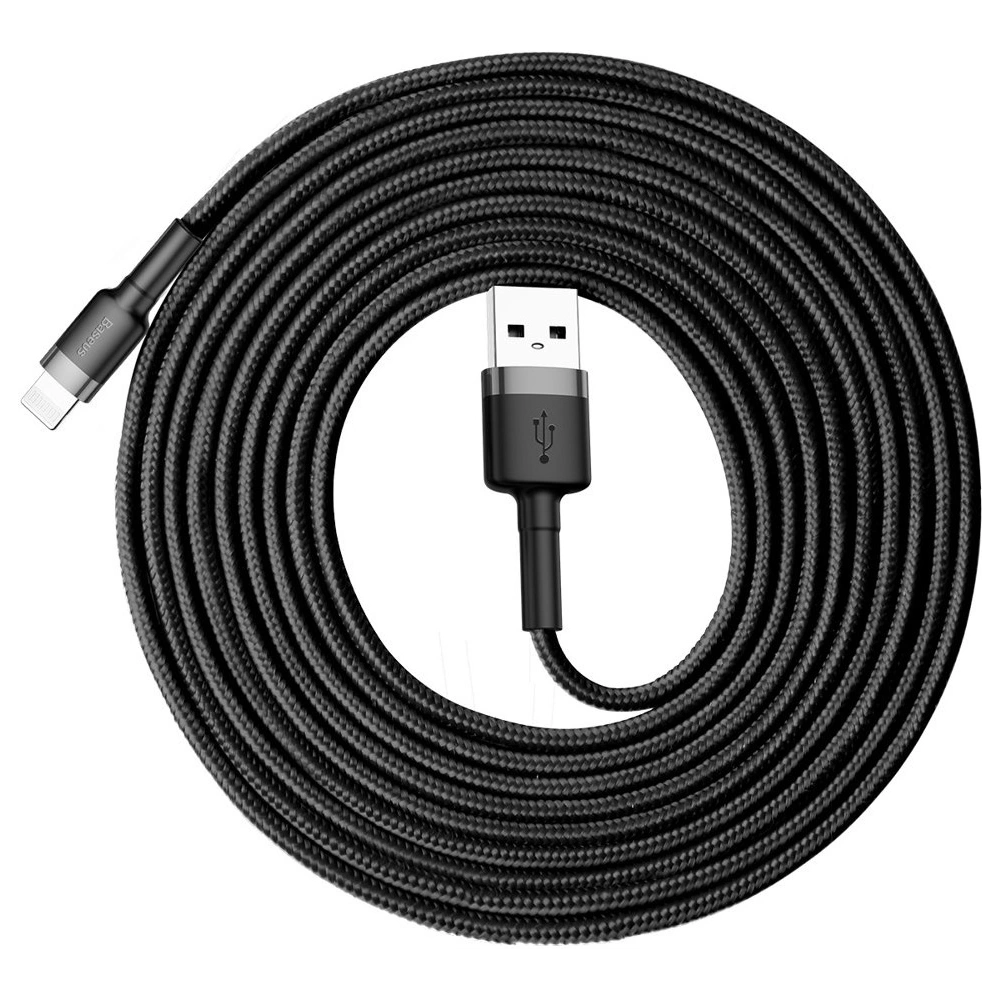 Kabel Baseus Cafule USB-A/Lightning QC 3.0 2A 3M czarno-szary