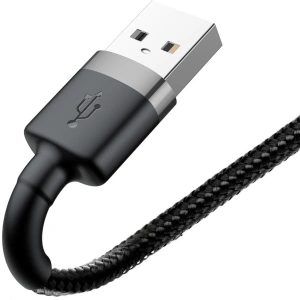 Kabel Baseus Cafule USB-A/Lightning QC 3.0 2A 3M černo-šedý