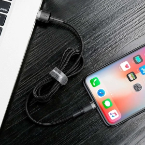 Kabel Baseus Cafule USB-A/Lightning QC 3.0 2A 3M černo-šedý