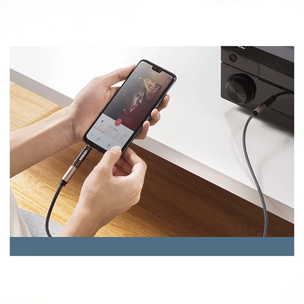 Adapter audio UGREEN AV168 mini jack 3,5mm/6,35mm jack szary