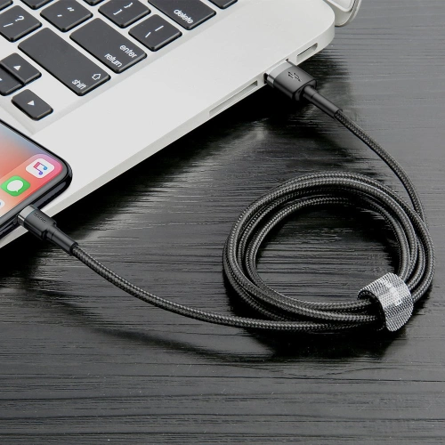 Kup Kábel Baseus Cafule USB-A/Lightning QC 3.0 2A 3M fekete-szürke - BSU4122 - {ean13} - Sklep Home Screen