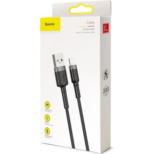 Kabel Baseus Cafule USB-A/Lightning QC 3.0 2A 3M černo-šedý