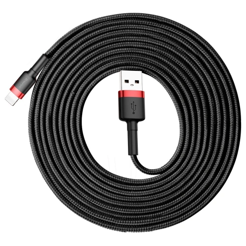 Kup Cablu Baseus Cafule USB-A/Lightning QC 3.0 2A 3M negru-roșu - BSU4123 - {ean13} - Sklep Home Screen