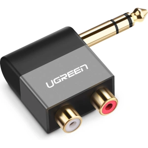 Kabel audio UGREEN AV147 jack 6.35mm/2xRCA czarny