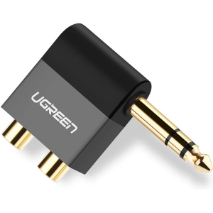 Kabel audio UGREEN AV147 jack 6.35mm/2xRCA czarny