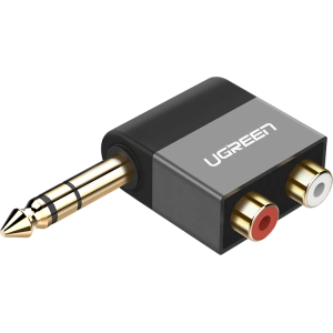 Kabel audio UGREEN AV147 jack 6.35mm/2xRCA czarny