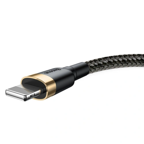 Kup Kábel Baseus Cafule USB-A/Lightning QC 3.0 2A 3M fekete-arany - BSU4124 - {ean13} - Sklep Home Screen