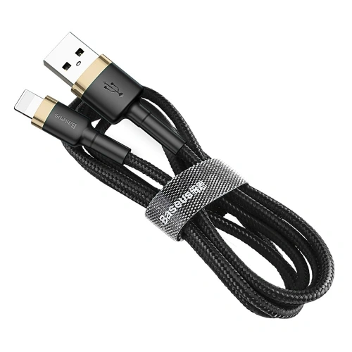 Kup Kabel Baseus Cafule USB-A/Lightning QC 3.0 2A 3M černo-zlatý - BSU4124 - {ean13} - Sklep Home Screen