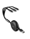 Kup Kibővíthető kábel Baseus Golden Loop 3w1 USB-A/microUSB - Lightning - USB-C 3.5A 35cm-120cm fekete - BSU4125 - {ean13} - Sklep Home Screen
