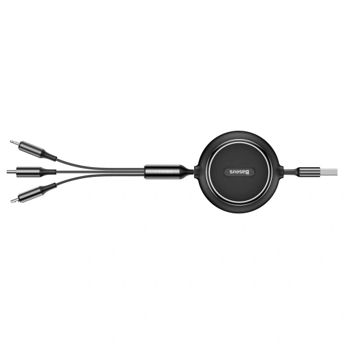 Kup Cablul extensibil Baseus Golden Loop 3w1 USB-A/microUSB - Lightning - USB-C 3.5A 35cm-120cm negru - BSU4125 - {ean13} - Sklep Home Screen
