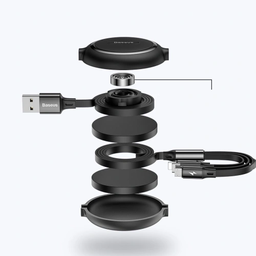 Kup Kibővíthető kábel Baseus Golden Loop 3w1 USB-A/microUSB - Lightning - USB-C 3.5A 35cm-120cm fekete - BSU4125 - {ean13} - Sklep Home Screen