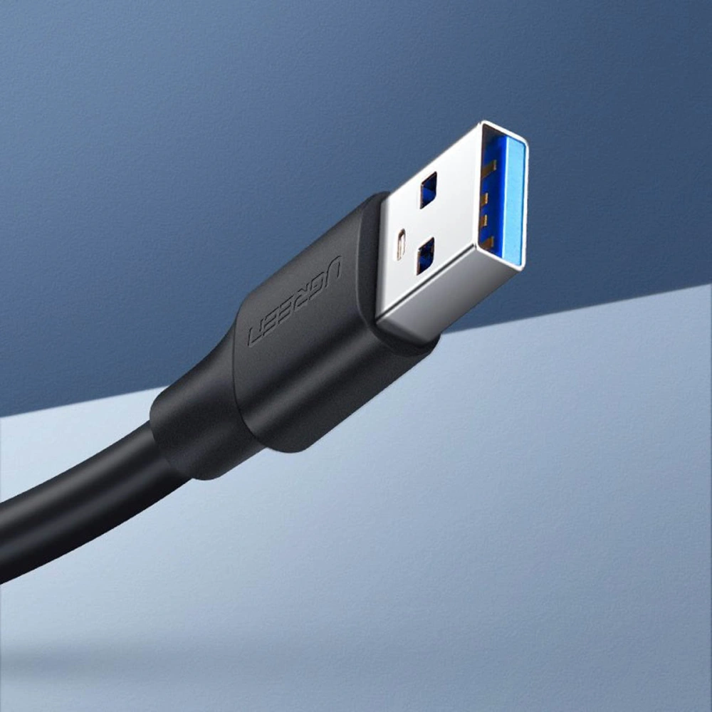 Kabel przedłużacz UGREEN US129 USB-A/USB-A 3.0 5Gb/s 0.5m czarny