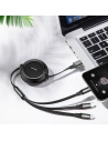 Kup Kibővíthető kábel Baseus Golden Loop 3w1 USB-A/microUSB - Lightning - USB-C 3.5A 35cm-120cm fekete - BSU4125 - {ean13} - Sklep Home Screen