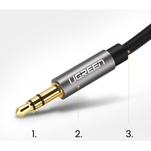 Kabel audio UGREEN AV119 AUX mini jack 3,5mm 1m czarny
