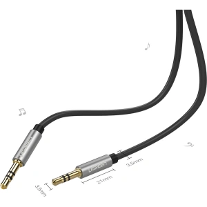 Kabel audio UGREEN AV119 AUX mini jack 3,5mm 1m czarny