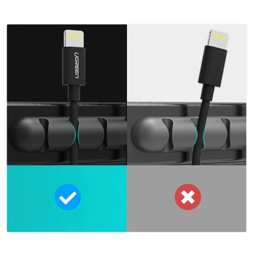 Kup Organizer pentru cabluri UGREEN LP114 autoadeziv 4 sloturi negru - UGR1584 - {ean13} - Sklep Home Screen