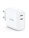 Síťová nabíječka UGREEN CD199 2xUSB-C 36W PD bílá