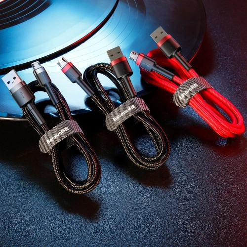 Kup Kabel Baseus Cafule USB-A/microUSB 2A 3M negru-gri - BSU4126 - {ean13} - Sklep Home Screen