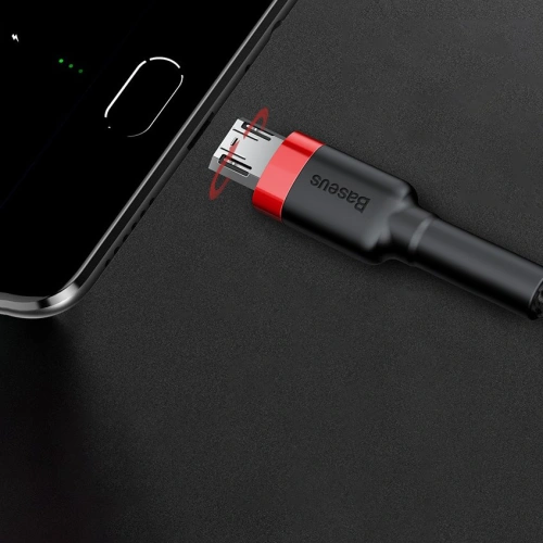 Kup Kabel Baseus Cafule USB-A/microUSB 2A 3M černo-šedý - BSU4126 - {ean13} - Sklep Home Screen