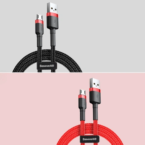 Kup Kabel Baseus Cafule USB-A/microUSB 2A 3M negru-gri - BSU4126 - {ean13} - Sklep Home Screen