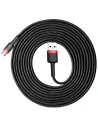 Cablu Baseus Cafule USB-A/microUSB 2A 3M negru-roșu