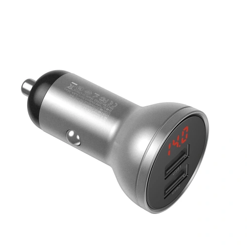 Kup Nabíječka do auta Baseus 2x USB 4,8A 24W LCD stříbrná - BSU4128 - {ean13} - Sklep Home Screen