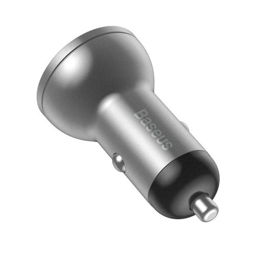 Buy Baseus 2xUSB Car Charger 4,8A 24W LCD silver - BSU4128 - {ean13} - Home Screen Store Europe