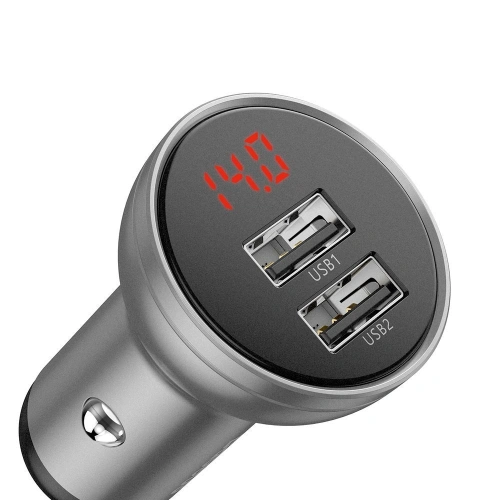 Kup Nabíječka do auta Baseus 2x USB 4,8A 24W LCD stříbrná - BSU4128 - {ean13} - Sklep Home Screen