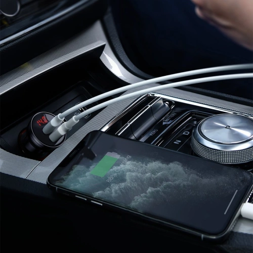 Kup Încărcător auto Baseus 2x USB 4,8A 24W LCD argintiu - BSU4128 - {ean13} - Sklep Home Screen