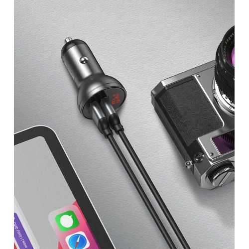 Kup Nabíječka do auta Baseus 2x USB 4,8A 24W LCD stříbrná - BSU4128 - {ean13} - Sklep Home Screen