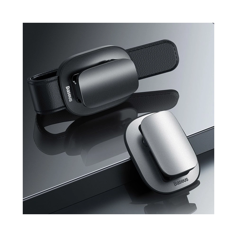 Uchwyt samochodowy klips na okulary Baseus srebrny