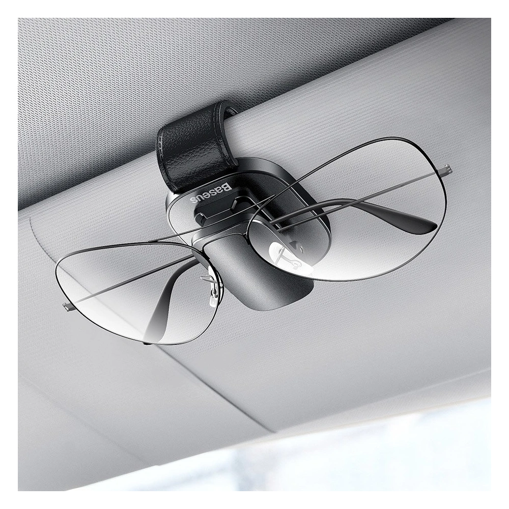 Uchwyt samochodowy klips na okulary Baseus srebrny