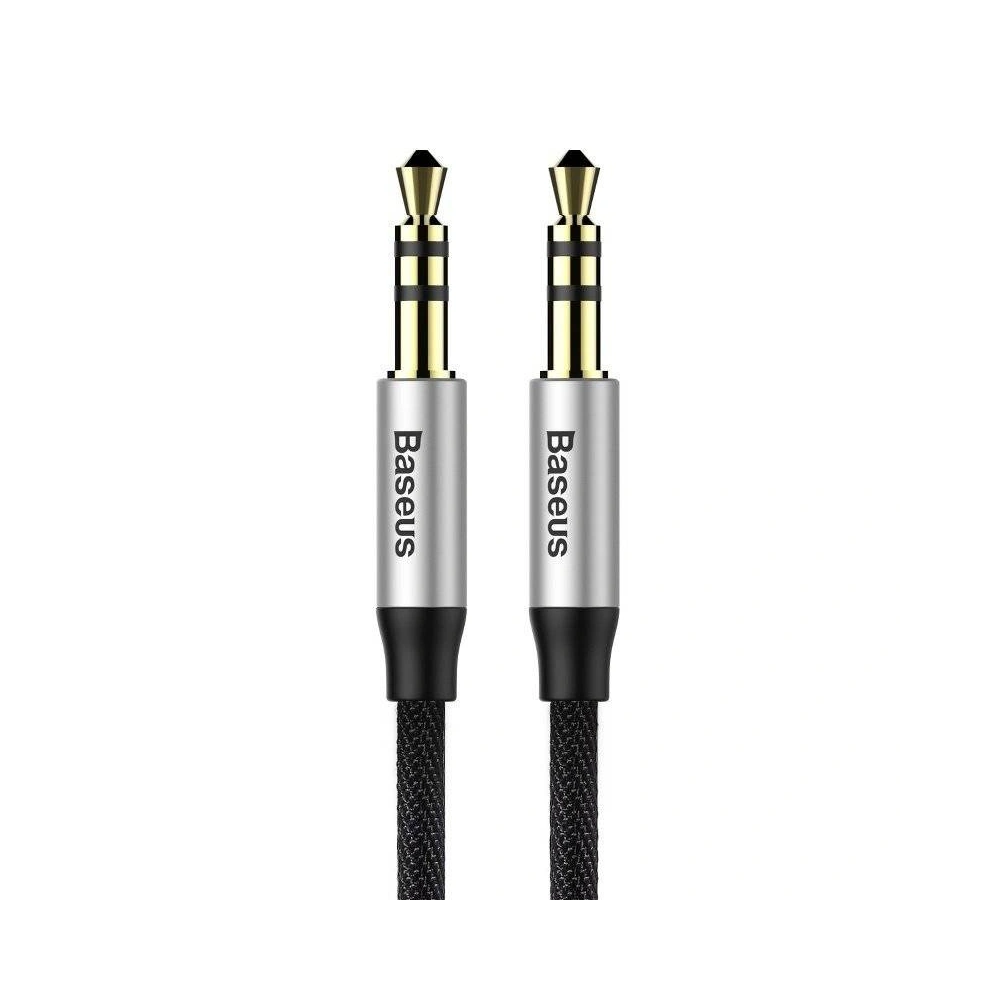 Kabel audio Baseus Yiven mini jack 3,5mm AUX 1m (czarno-srebrny)