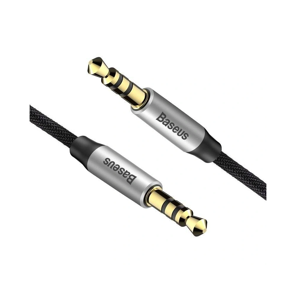 Kabel audio Baseus Yiven mini jack 3,5mm AUX 1m (czarno-srebrny)