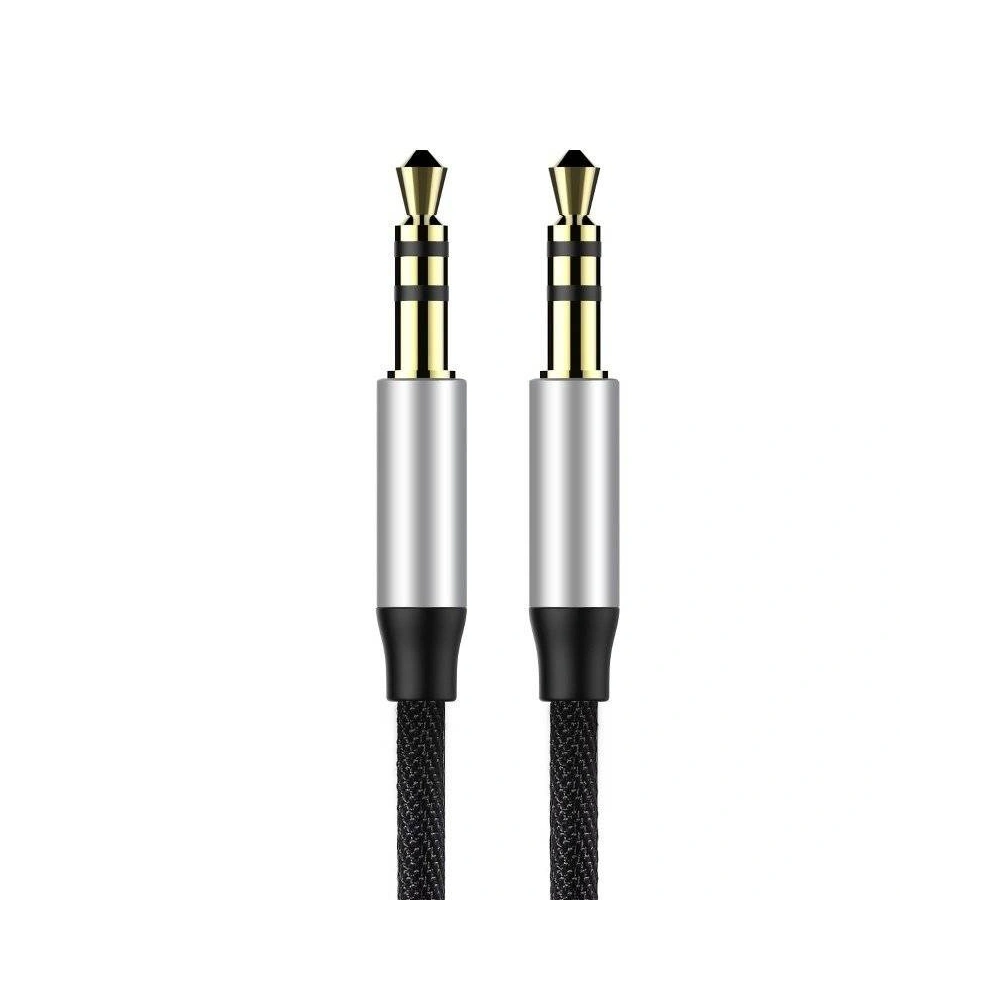 Kabel audio Baseus Yiven mini jack 3,5mm AUX 1m (czarno-srebrny)