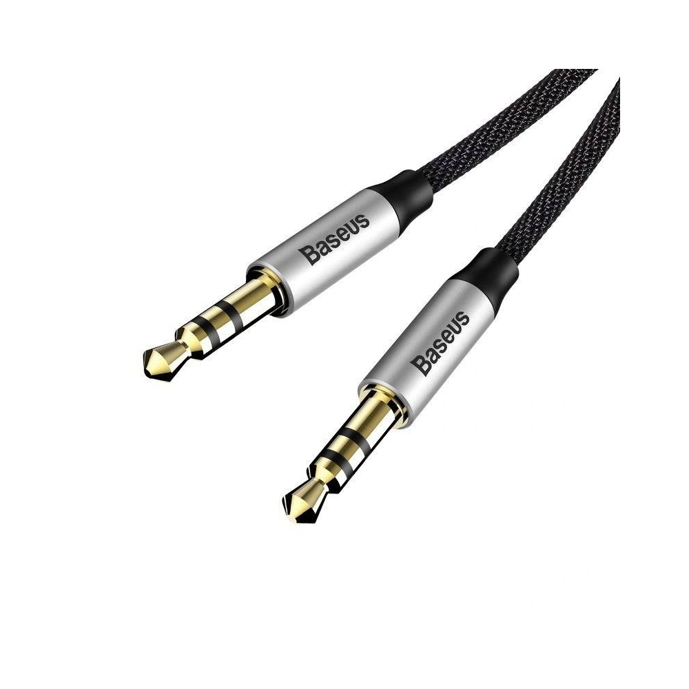 Kabel audio Baseus Yiven mini jack 3,5mm AUX 1m (czarno-srebrny)