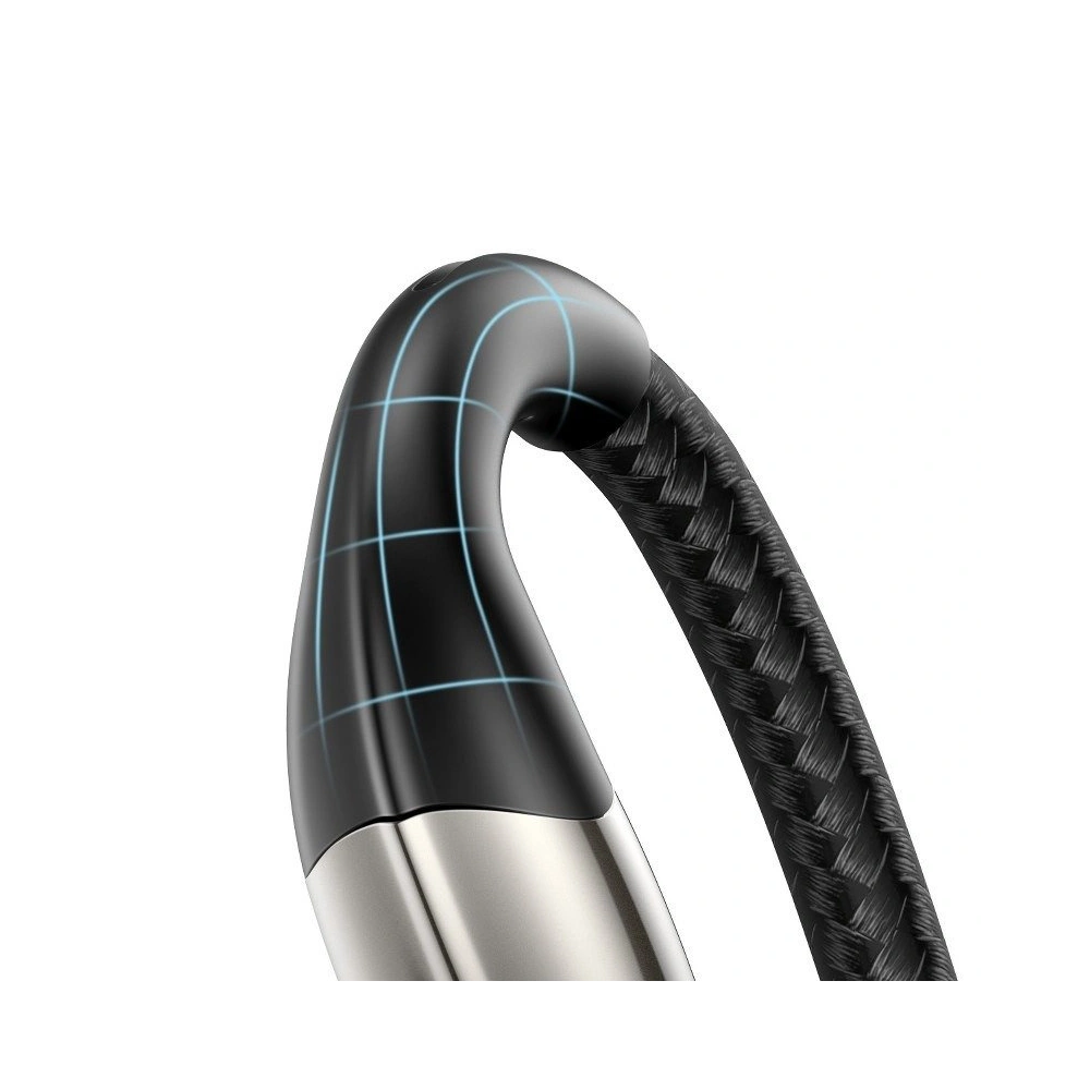 Kabel Baseus Horizontal USB-A/Lightning z diodą LED 1m 2.4A (czarny)